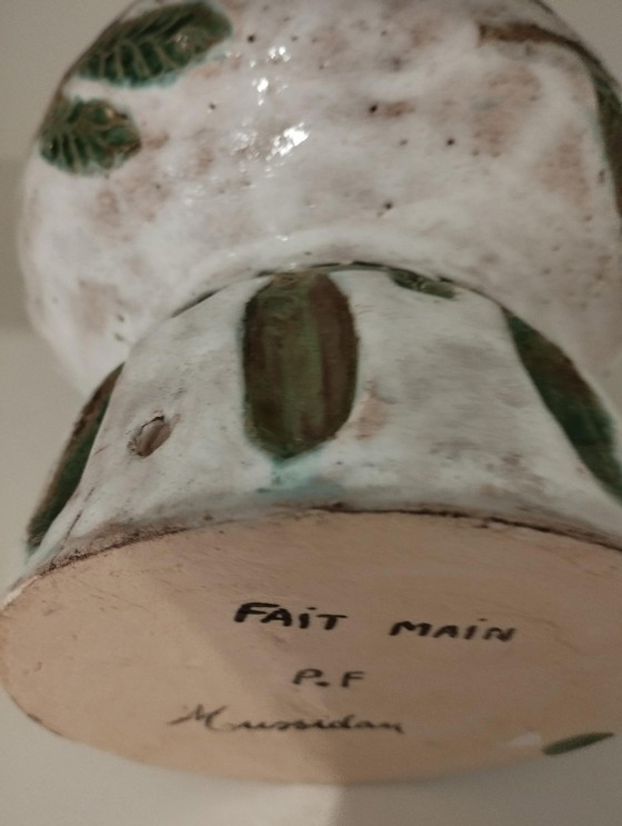 Image 1 of Pied De Lampe Design Avec Son Décor Original Incisé, Époque 1980S