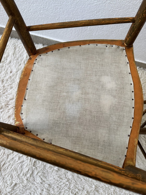 Image 1 of Chaises De Bal Satin Napoléon 3 (X2)