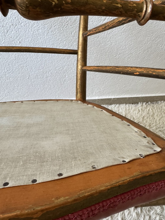 Image 1 of Chaises De Bal Satin Napoléon 3 (X2)