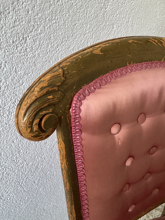 Image 1 of Chaises De Bal Satin Napoléon 3 (X2)