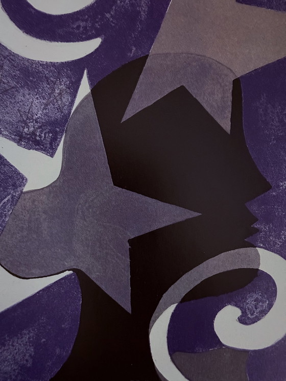 Image 1 of Georges Braque : "Composition Étoilée, 1986". Signé dans la plaque.