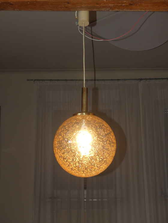 Image 1 of Plafonnier Lampe boule inclusions or UK1aeb