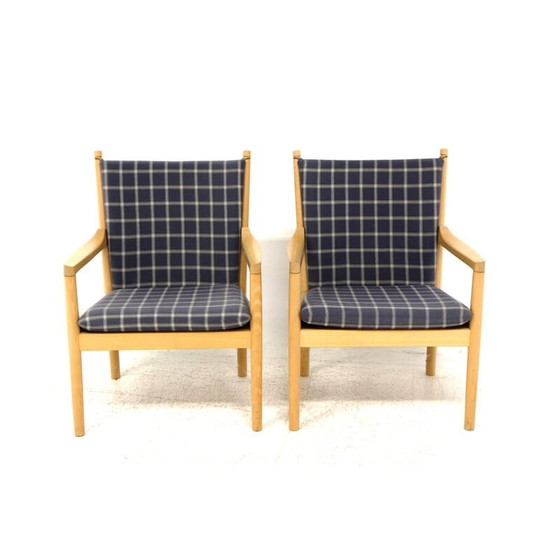 Image 1 of Paire de fauteuils vintage "model 1788" par Hans J Wegner pour Fritz Hansen, Danemark 1970