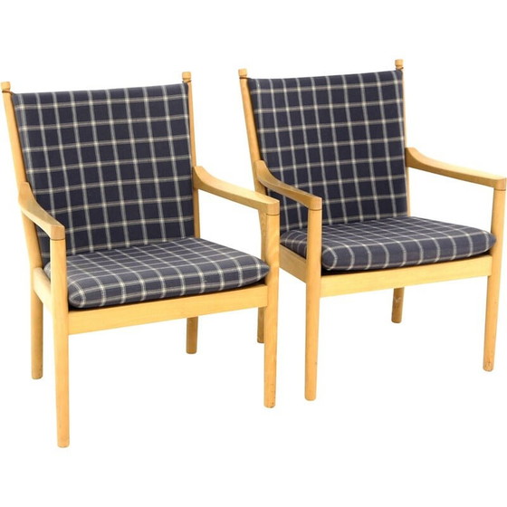 Image 1 of Paire de fauteuils vintage "model 1788" par Hans J Wegner pour Fritz Hansen, Danemark 1970