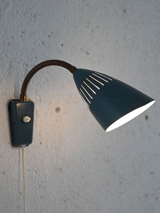 Applique murale scandinave 1960S - Lampe réglable en métal vintage
