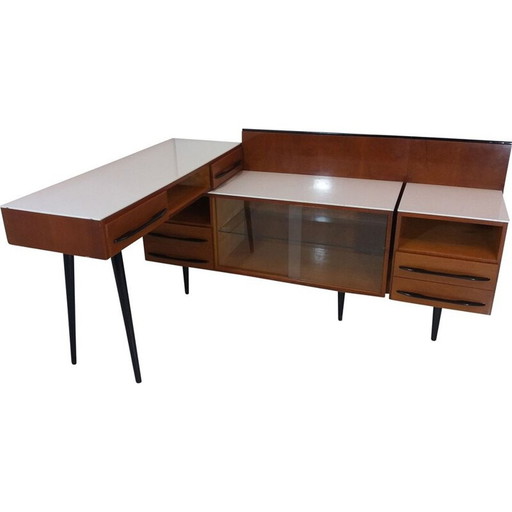 Vintage Composition commode et bureau par Mojmít Požár, Tchécoslovaquie années 1960