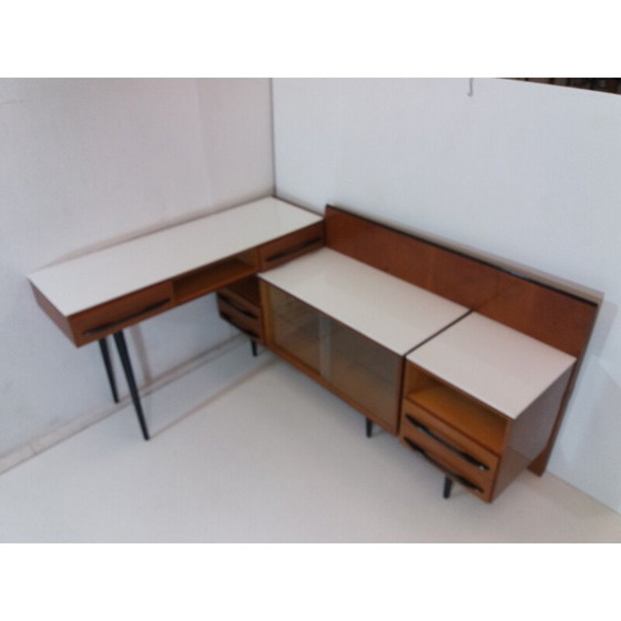 Image 1 of Vintage Composition commode et bureau par Mojmít Požár, Tchécoslovaquie années 1960