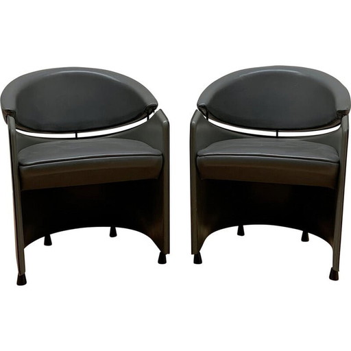 Fauteuil en cuir vintage de Matteo Grassi