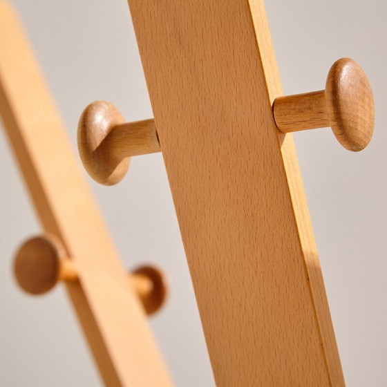 Image 1 of Porte-manteau vintage danois en hêtre par Søren Nissen et Ebbe Gehl pour Aksel Kjersgaard, 1960s