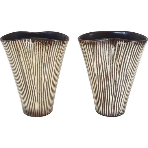 Paire de vases vintage 1950's