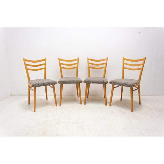 Image 1 of Ensemble de 4 chaises de salle à manger du milieu du siècle par Jitona, Tchécoslovaquie années 1960