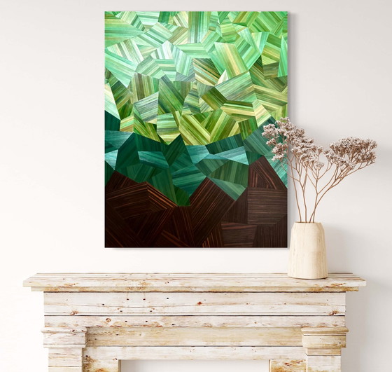 Image 1 of Tableau Primavera - Marqueterie De Paille/Ébène De Macassar