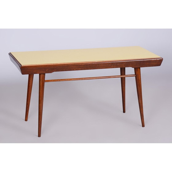 Image 1 of Table basse du milieu du siècle avec plateau pivotant, Tchécoslovaquie, années 1950