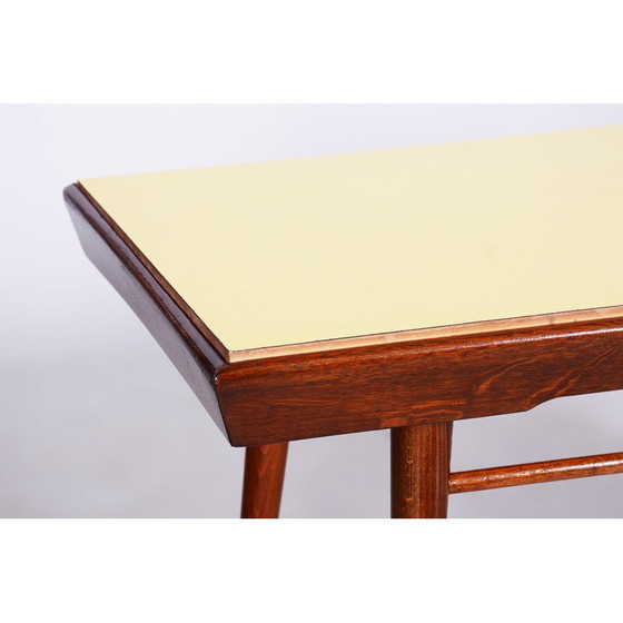 Image 1 of Table basse du milieu du siècle avec plateau pivotant, Tchécoslovaquie, années 1950