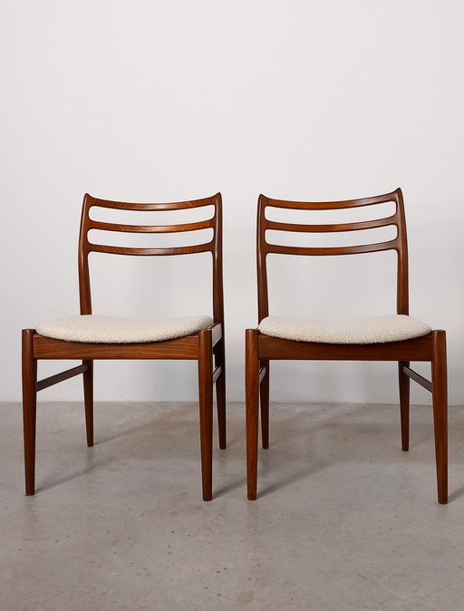 2x Lübke Niels Otto Møller Chaises de salle à manger