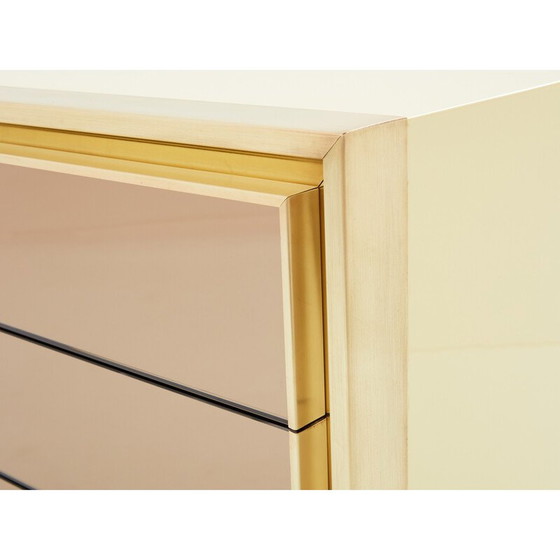 Image 1 of Commode et miroirs vintage en laiton laqué pour Maison Jansen, 1970