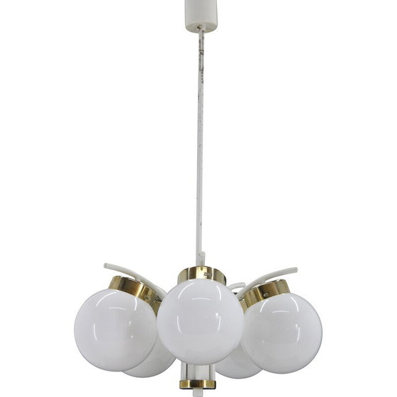 Image 1 of Lustre vintage en verre par Instala Decin, Tchécoslovaquie 1970