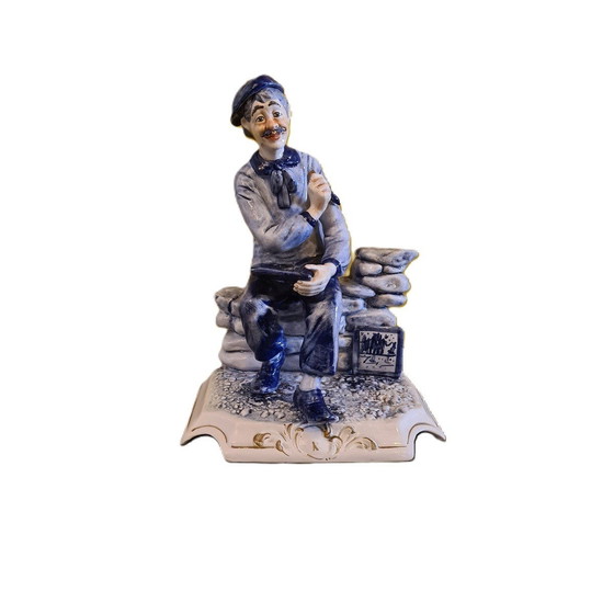 Image 1 of Statue de peintre en porcelaine italienne 1980/90s