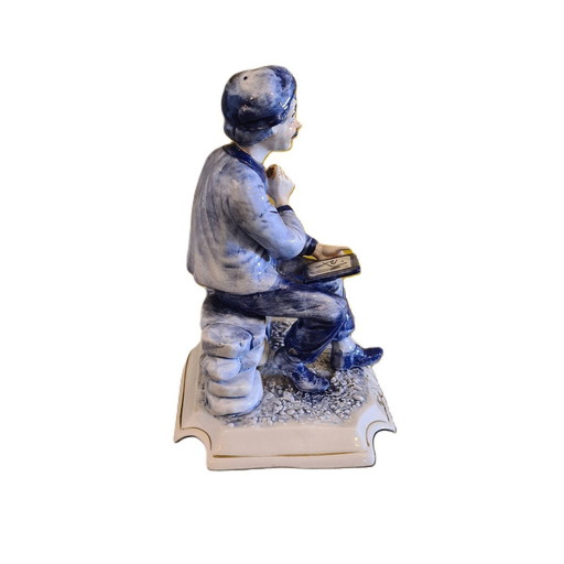 Statue de peintre en porcelaine italienne 1980/90s