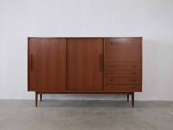 Image 1 of Vintage Teak Danish Highboard Cabinet Sideboard