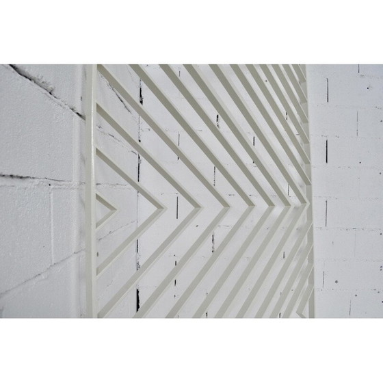 Image 1 of Grille de séparation vintage avec motifs géométriques en acier laqué, 1970