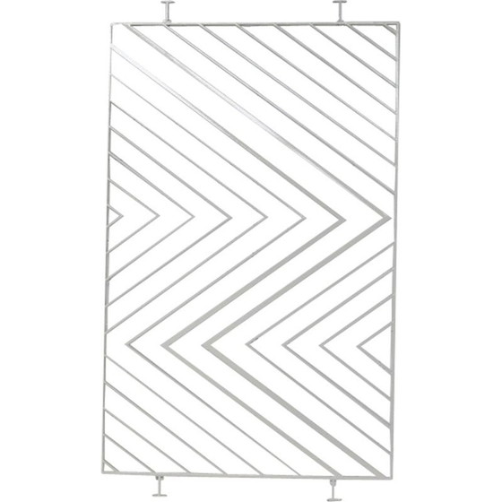 Image 1 of Grille de séparation vintage avec motifs géométriques en acier laqué, 1970