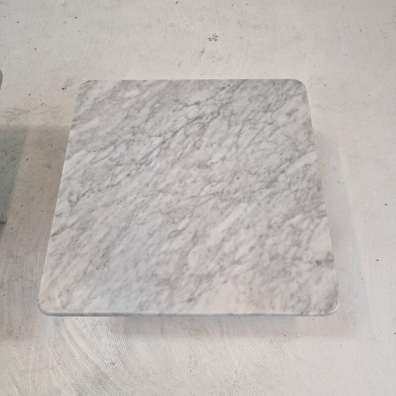 Image 1 of Ensemble de 3 tables basses italiennes en marbre, 1970