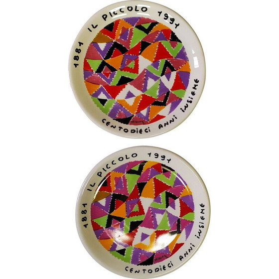 Image 1 of Paire d'assiettes vintage de Missoni Ottavio, 1991