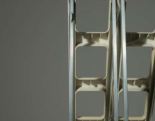 Scaleo Household Ladder Échelle pliante conçue par Lucci & Orlandini pour Velca, années 1970