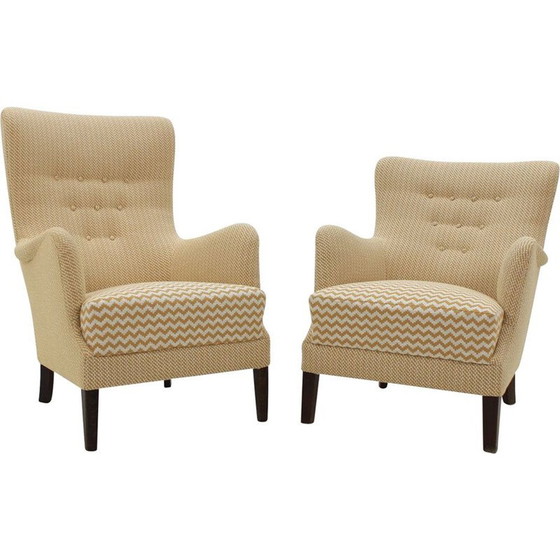 Image 1 of Paire de chaises longues vintage Scandinave 1950