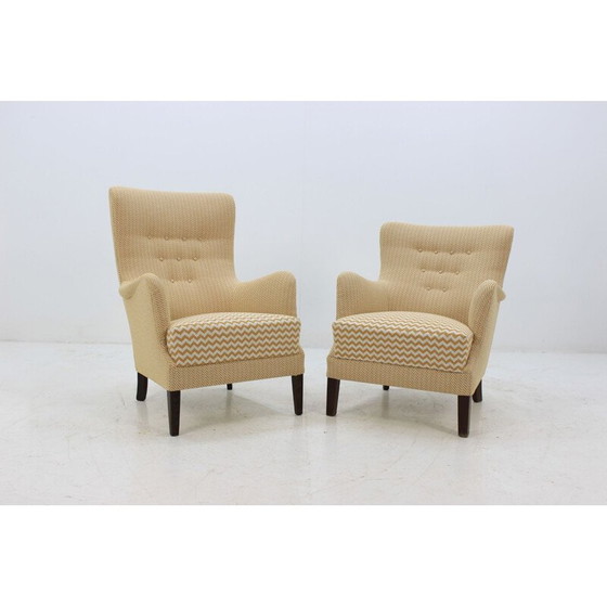 Image 1 of Paire de chaises longues vintage Scandinave 1950