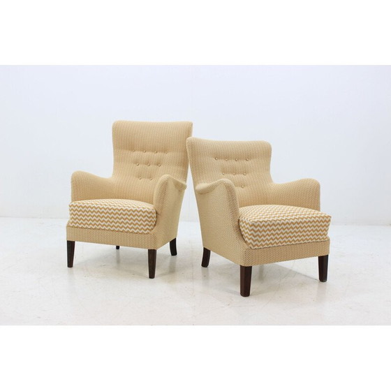 Image 1 of Paire de chaises longues vintage Scandinave 1950