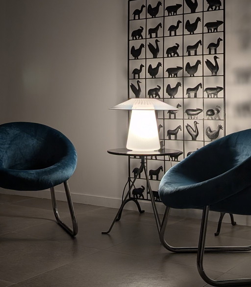 Lampe champignon en verre de Murano avec effet méduse, 1980S