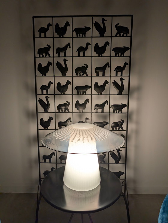 Image 1 of Lampe champignon en verre de Murano avec effet méduse, 1980S