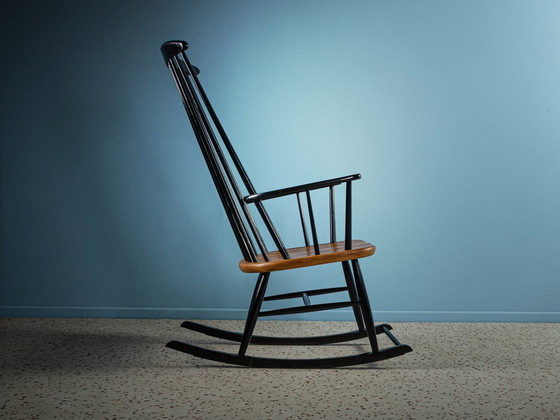 Image 1 of Fauteuil à bascule en bois des années 50