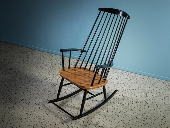 Image 1 of Fauteuil à bascule en bois des années 50