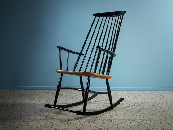 Image 1 of Fauteuil à bascule en bois des années 50