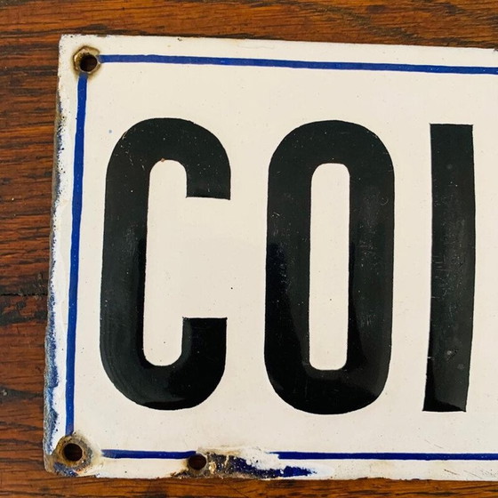 Image 1 of Plaque émaillée vintage "coiffeur"