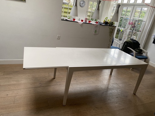 Table extensible Leolux avec 2 allonges supplémentaires