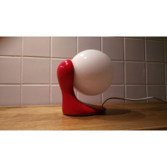 Image 1 of Lampe de table vintage en porcelaine 1980