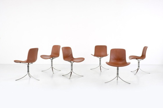 Image 1 of Ensemble De Chaises « Pk9 » Par Poul Kaerholm Pour Fritz Hansen. Danemark Années 1960S.