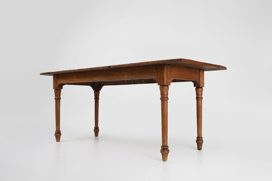 Image 1 of Table rustique en pin, France, 1850S