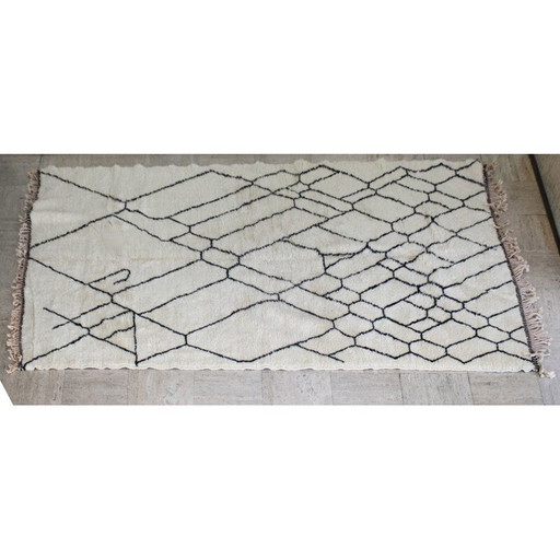 Tapis Béni Ouarain vintage en laine, Maroc