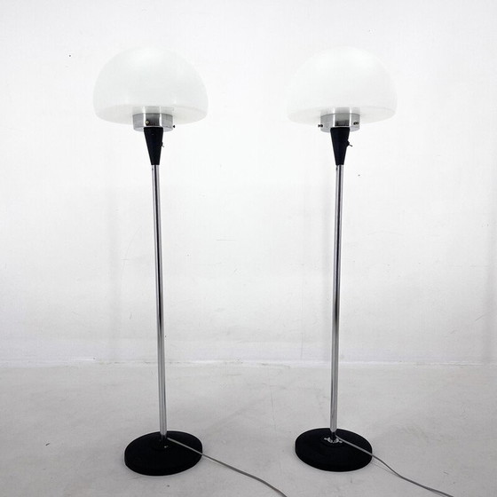 Image 1 of Paire de lampadaires vintage par Jaroslav Bejvl pour Lidokov, années 1960