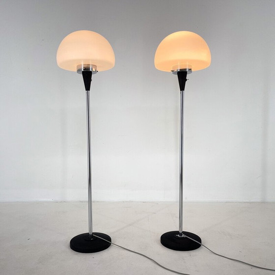 Image 1 of Paire de lampadaires vintage par Jaroslav Bejvl pour Lidokov, années 1960