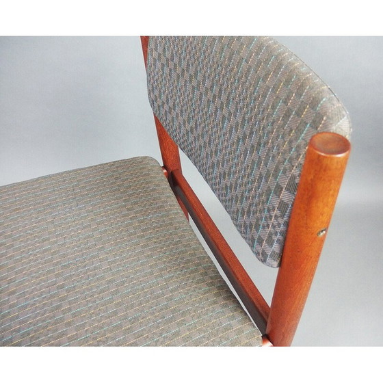 Image 1 of Ensemble de 6 chaises vintage modèle "197" en teck et tissus par Finn Juhl pour France et Son, Danemark 1960