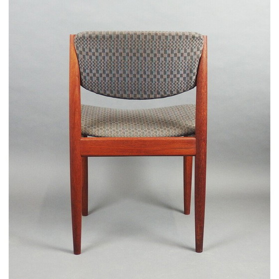 Image 1 of Ensemble de 6 chaises vintage modèle "197" en teck et tissus par Finn Juhl pour France et Son, Danemark 1960