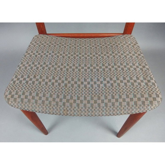 Image 1 of Ensemble de 6 chaises vintage modèle "197" en teck et tissus par Finn Juhl pour France et Son, Danemark 1960