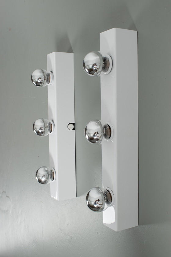 Image 1 of Set de 2 lampes miroir blanches