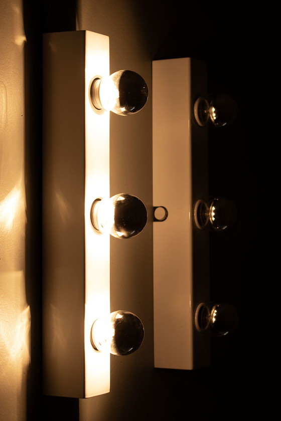 Image 1 of Set de 2 lampes miroir blanches